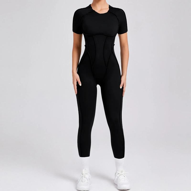 New Autumn/Winter Women'S One-Piece Yoga Jumpsuit Leggings Long-Sleeved Sexy Backless Slim Fit Sports Outfit Peithobaddies