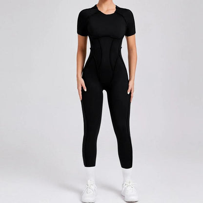 New Autumn/Winter Women'S One-Piece Yoga Jumpsuit Leggings Long-Sleeved Sexy Backless Slim Fit Sports Outfit Peithobaddies