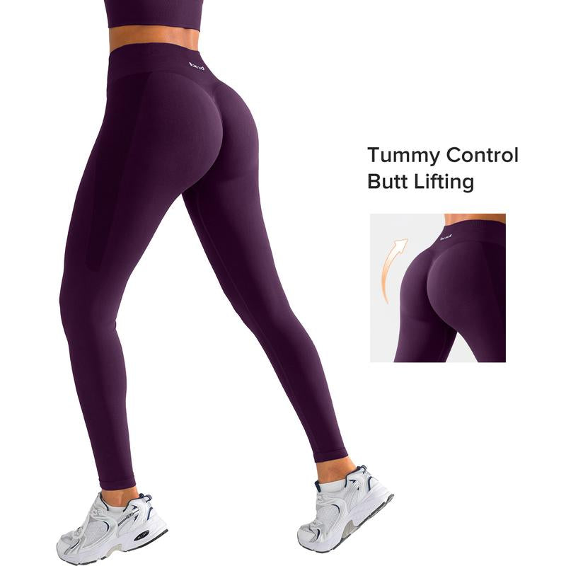 BRXL Seamless High Waisted Tummy Control Yoga Pants Long Pants Gym Outfits Women Sports Tight Comfortable Fit Versatile Style for Gym Workout Four Season Leggings Spring Edition-Live