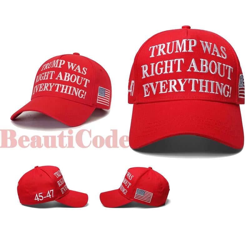 D.T M.A.G.A Hat - Baseball Cap with USA Flag, Slogan "Make. America. Great. Again" & "Never Surrender," Unisex, Presidents' Day