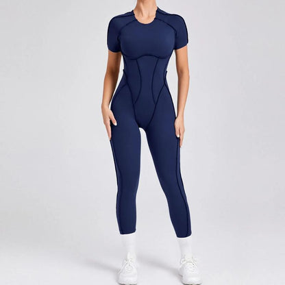 New Autumn/Winter Women'S One-Piece Yoga Jumpsuit Leggings Long-Sleeved Sexy Backless Slim Fit Sports Outfit Peithobaddies