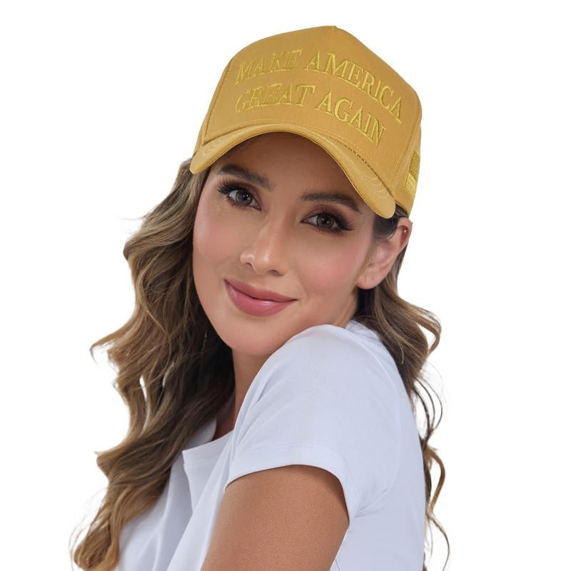 D.T M.A.G.A Hat - Baseball Cap with USA Flag, Slogan "Make. America. Great. Again" & "Never Surrender," Unisex, Presidents' Day