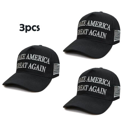 D.T M.A.G.A Hat - Baseball Cap with USA Flag, Slogan "Make. America. Great. Again" & "Never Surrender," Unisex, Presidents' Day