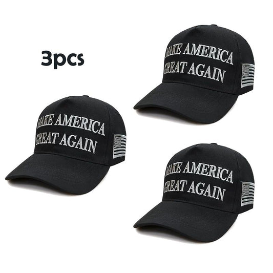 D.T M.A.G.A Hat - Baseball Cap with USA Flag, Slogan "Make. America. Great. Again" & "Never Surrender," Unisex, Presidents' Day