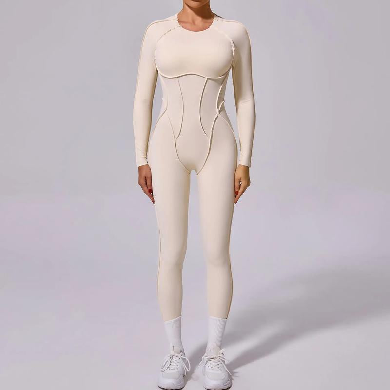 New Autumn/Winter Women'S One-Piece Yoga Jumpsuit Leggings Long-Sleeved Sexy Backless Slim Fit Sports Outfit Peithobaddies