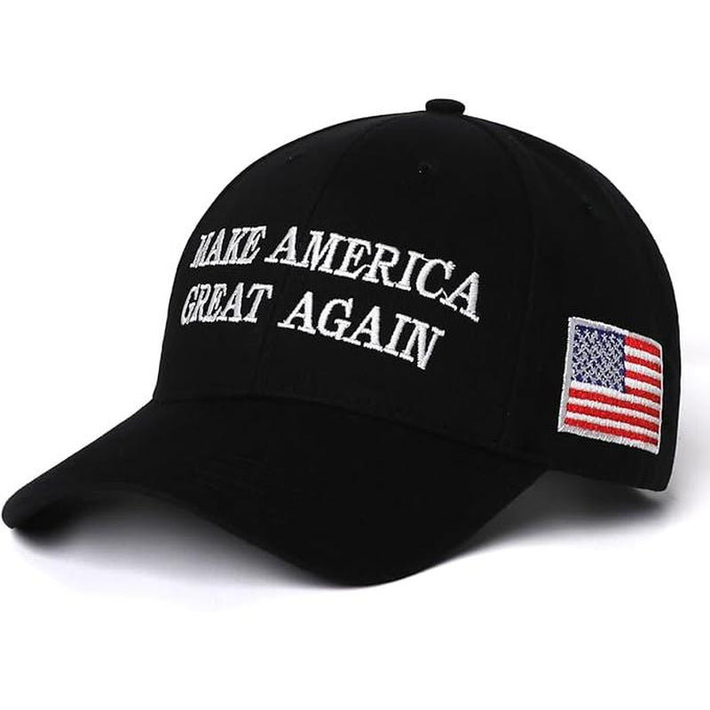 D.T M.A.G.A Hat - Baseball Cap with USA Flag, Slogan "Make. America. Great. Again" & "Never Surrender," Unisex, Presidents' Day