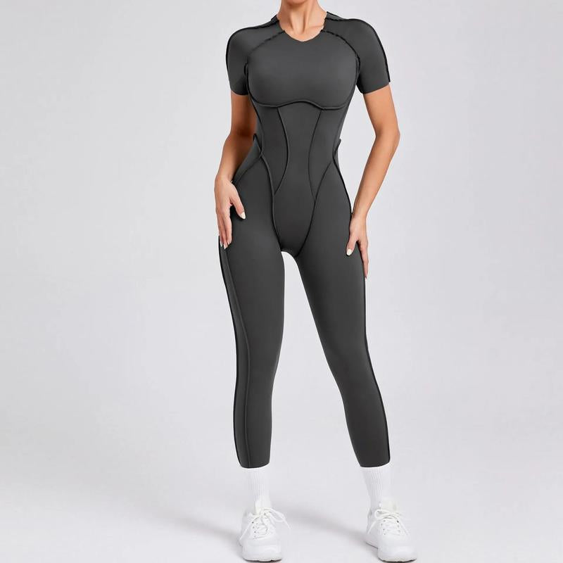 New Autumn/Winter Women'S One-Piece Yoga Jumpsuit Leggings Long-Sleeved Sexy Backless Slim Fit Sports Outfit Peithobaddies