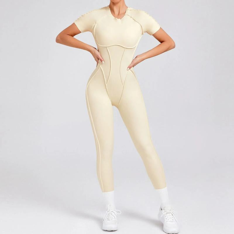 New Autumn/Winter Women'S One-Piece Yoga Jumpsuit Leggings Long-Sleeved Sexy Backless Slim Fit Sports Outfit Peithobaddies